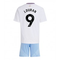 Aston Villa Jhon Duran #9 Bortedraktsett Barn 2024-25 Kortermet (+ Korte bukser)